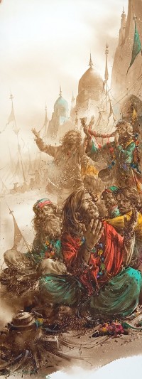 Ali Abbas, 11 x 30 inch, Watercolor on Paper, Figurative Painting-AC-AAB-318